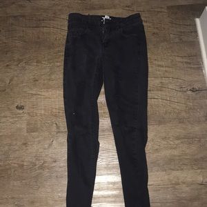 black destroyed jeans